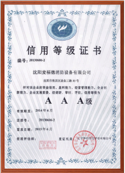 信用等級證書